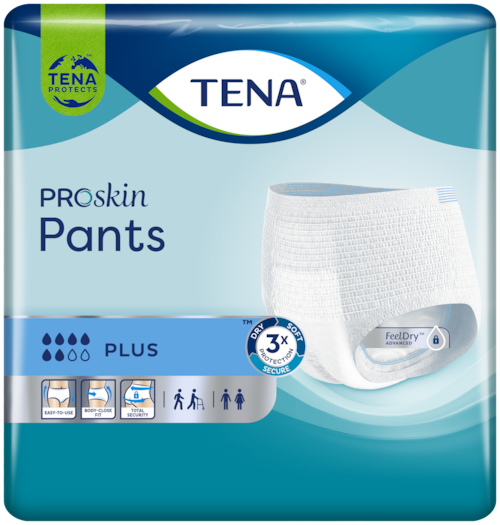 „TENA Pants Plus“ | Sauskelnės-kelnaitės šlapimo nelaikantiems žmonėms, užtikrinančios apsaugą nuo pratekėjimo
