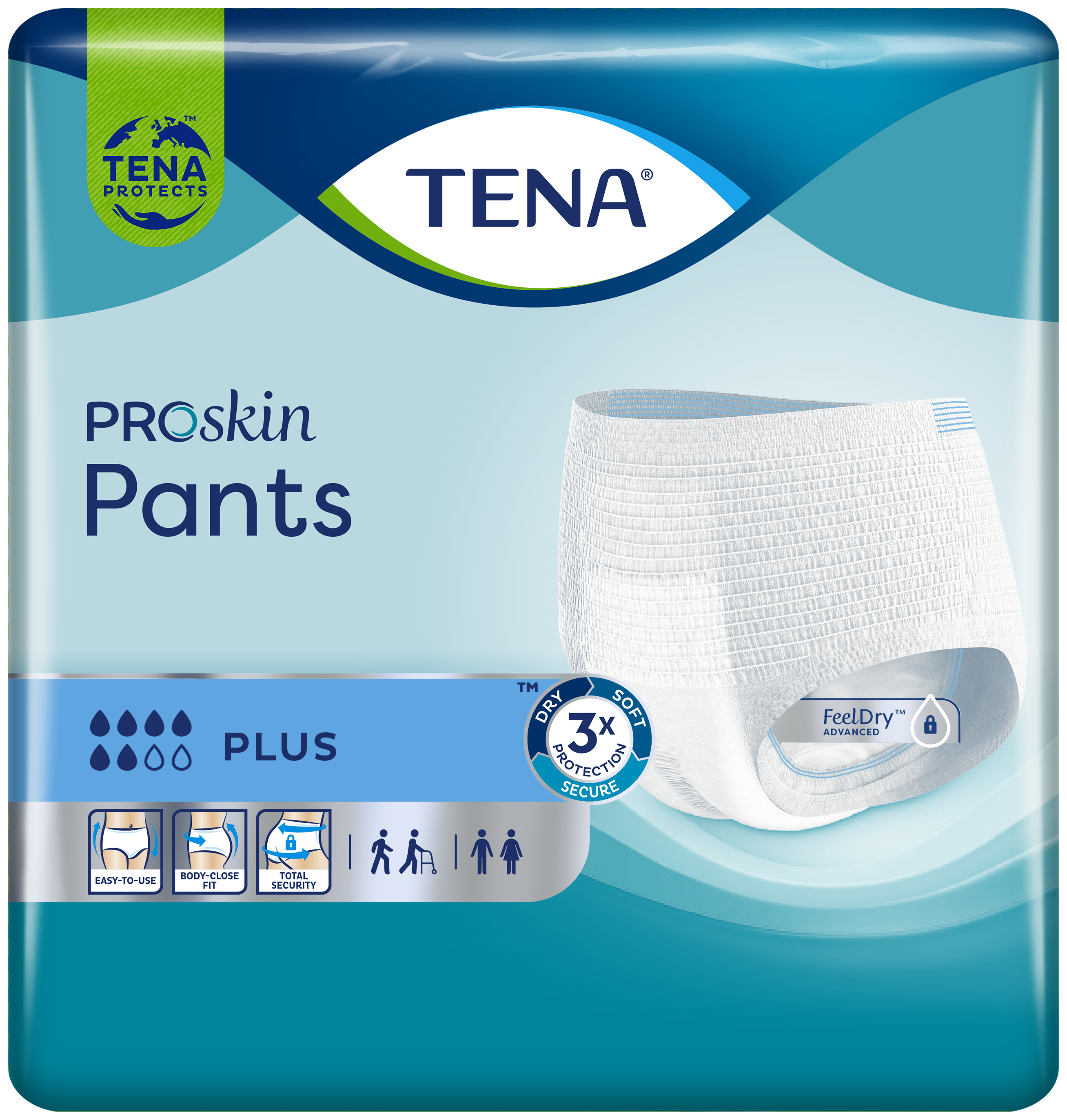 TENA Pants Plus  bukseblevdesignet til optimal sikkerhed