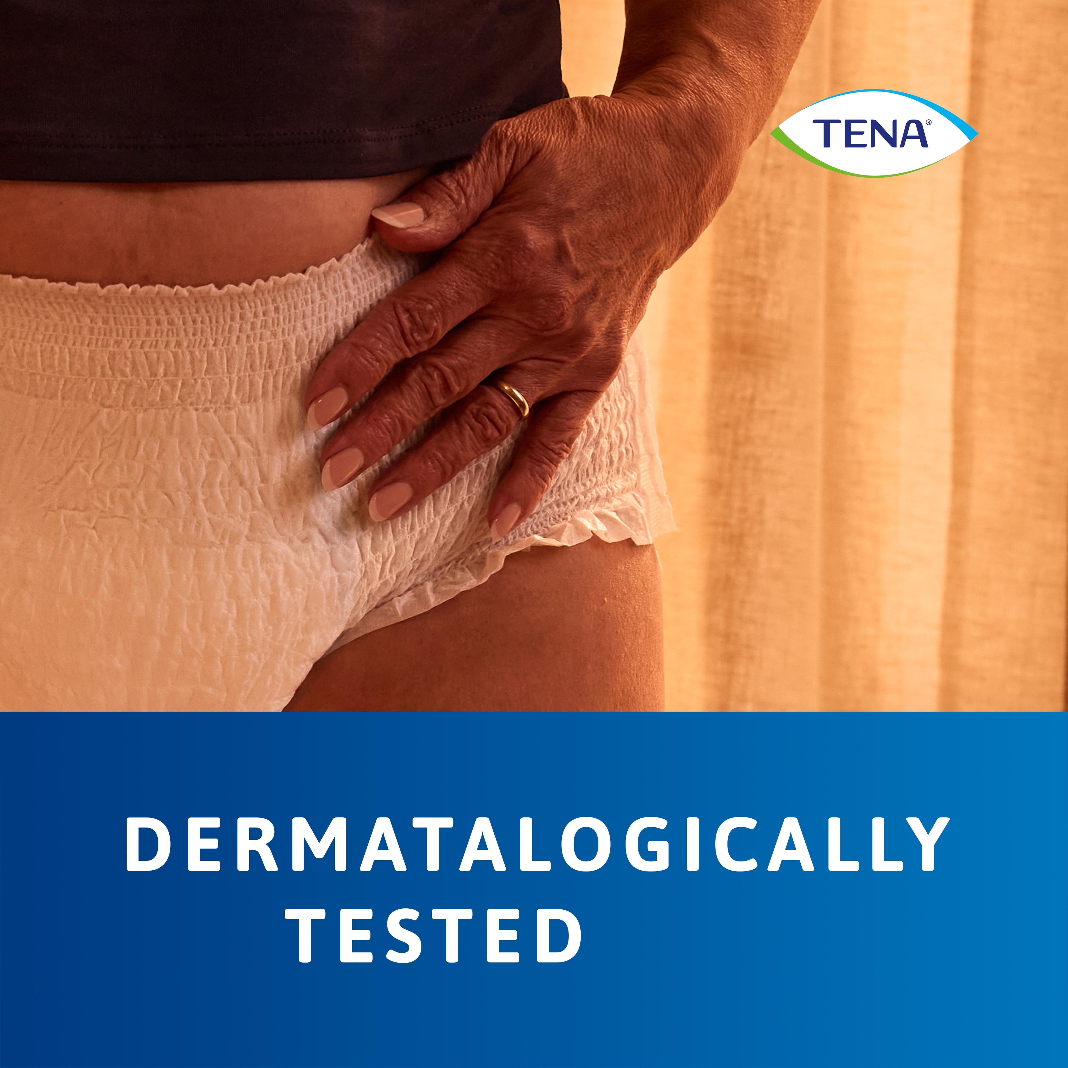 As TENA Pant protect+ são dermatologicamente testadas