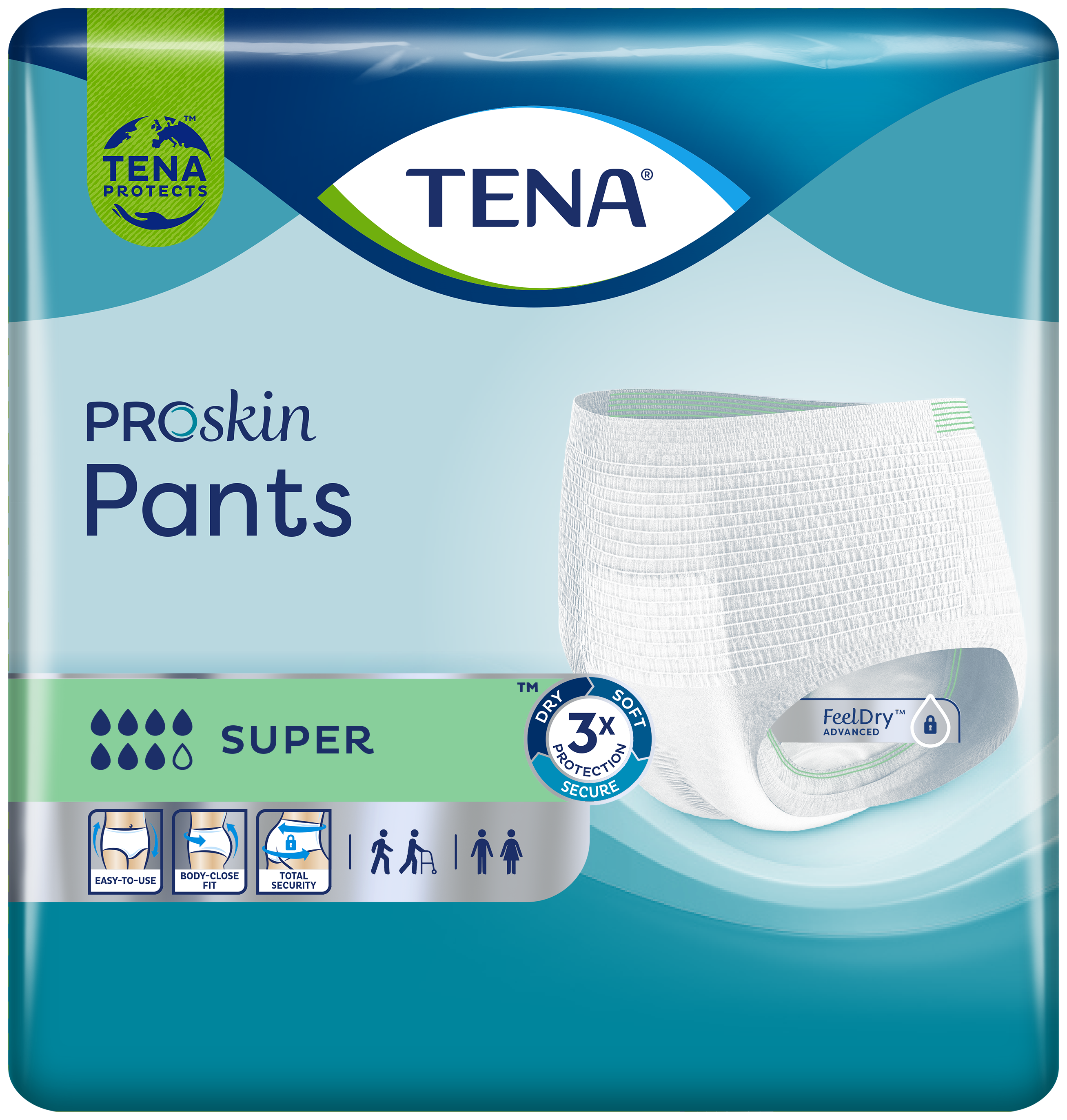 TENA Pants Super  Buksebleer med fremragende sugeevne