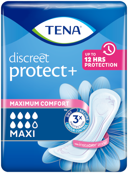TENA Discreet Protect+ Maxi | Bind for urinlekkasjer