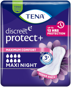 TENA Discreet Protect+ Maxi Night | Bind for urinlekkasjer
