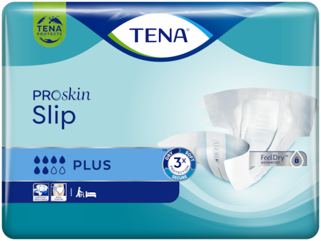 TENA ProSkin Slip Plus | Eéndelige incontinentiebescherming met bevestigingsstrips