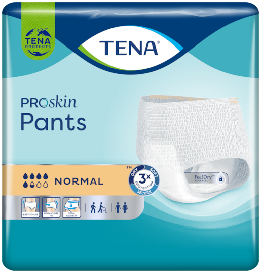 TENA ProSkin Pants Normal – absorberande inkobyxor med mjuk känsla för män och kvinnor