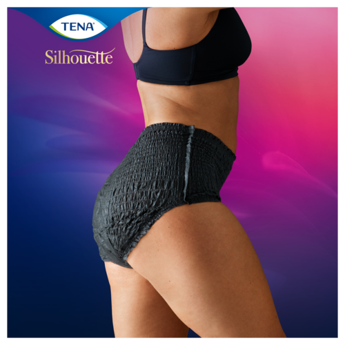 TENA Women - TENA Silhouette Noir Normal Liners are especially designed for  black underwear for incredible discretion. With TENA Silhouette liners you  can undress with confidence. Click here to order your FREE