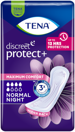 TENA Discreet Protect+ Normal Night | Serviette pour fuites urinaires