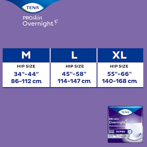 TENA Overnight Underwear Heavy Incontinence Protection Medium