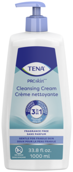 TENA ProSkin Cleansing Cream Fragrance Free | For full body cleansing without water