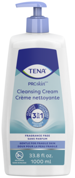TENA ProSkin Crème nettoyante sans parfum | Pour une toilette de tout le corps sans eau