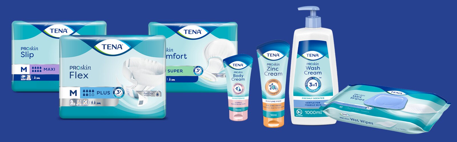 Presentazione visiva di prodotti TENA
