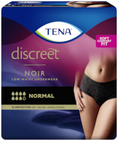 TENA Discreet Normal Low Waist Noir - women´s incontinence underwear in fashionable black