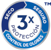 Seca y segura con control del olor Seca y segura con control del olor