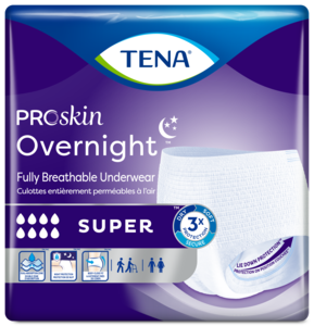 TENA Overnight Super Disposable Pull On Underwear, Medium, 56 Ct