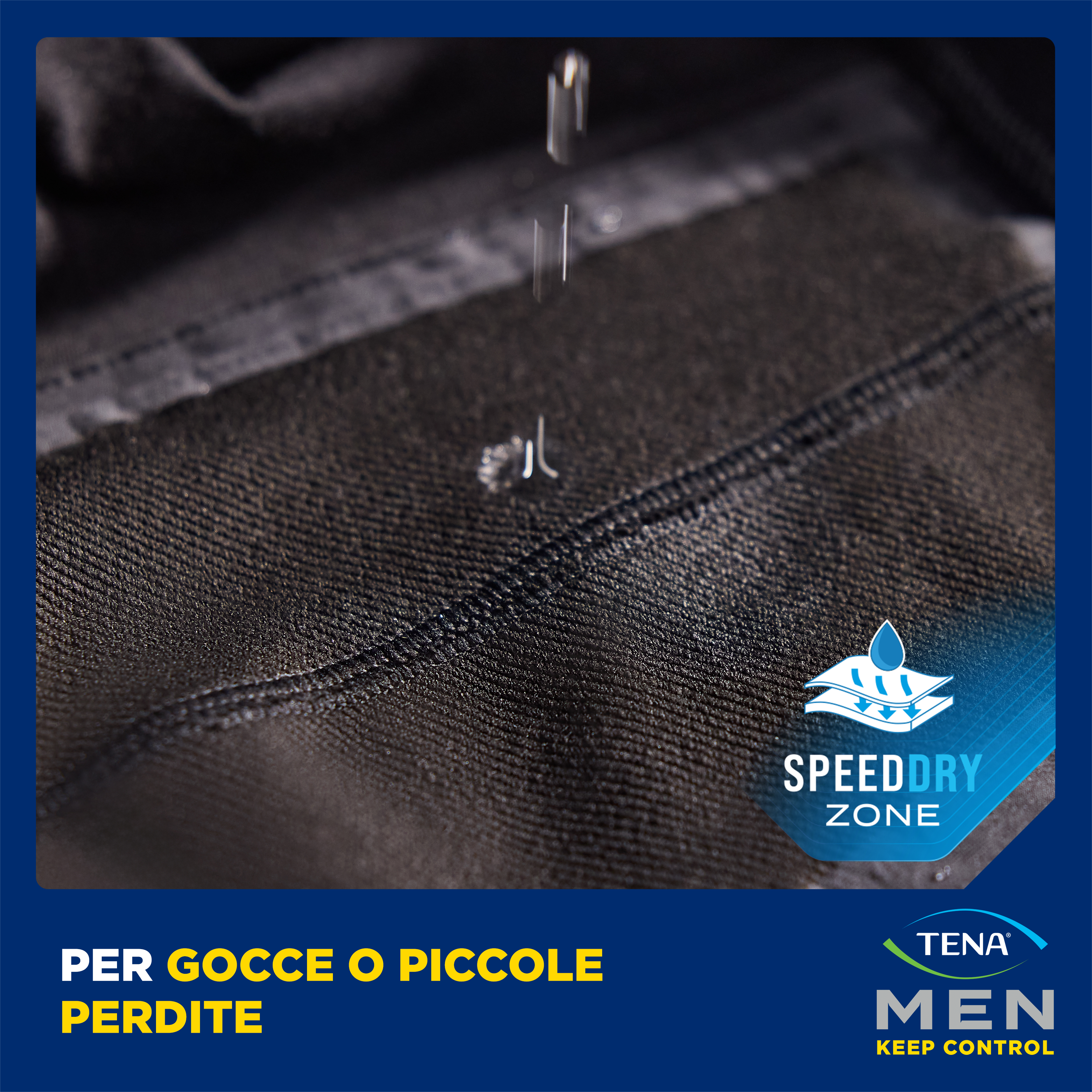 I boxer protettivi lavabili TENA assorbono rapidamente gocce e piccole perdite di urina