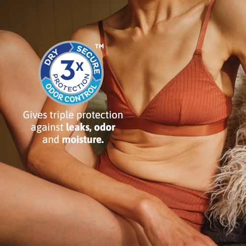 TENA Sensitive Care pads gives Triple Protection against leaks, odour and moisture