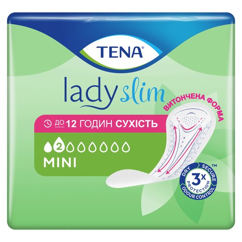 
Pack shot of TENA Lady Slim Mini pad