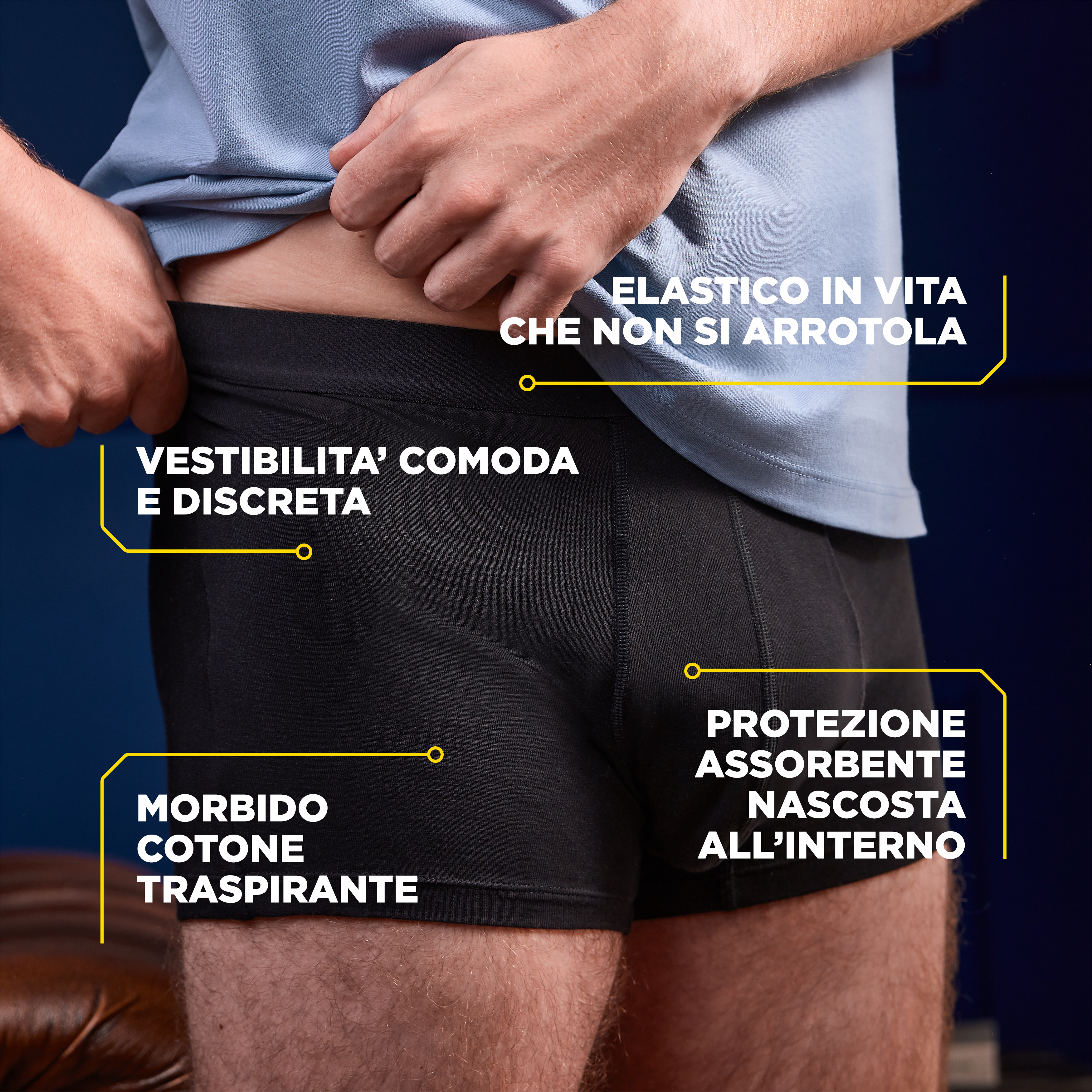 Caratteristiche di TENA Men Boxer Protettivi Lavabili