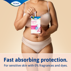 Fast absorbing protection for light incontinence