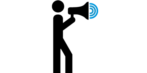 Prostate Cancer UK Man icon with microphone