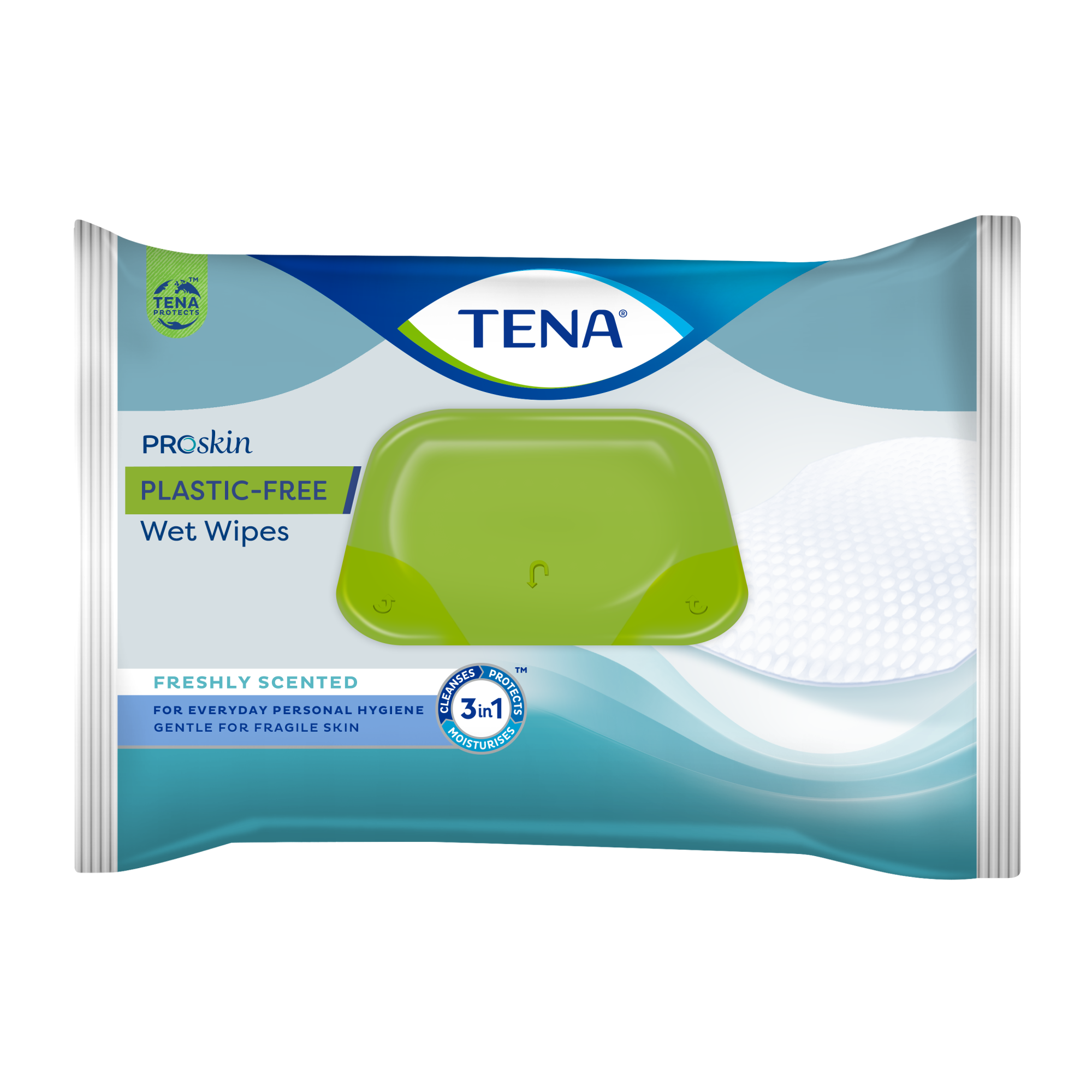 TENA ProSkin Plastic-Free Wet Wipes | Adult-sized