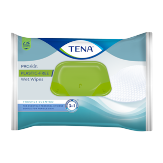 TENA ProSkin Vochtige Reinigingsdoekjes zonder plastic | Voor volwassenen 