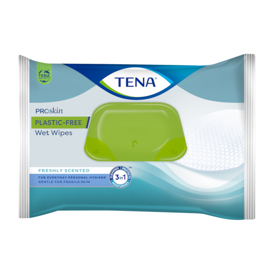 TENA ProSkin PF Wet Wipes | Plastfria våtservetter för vuxna 