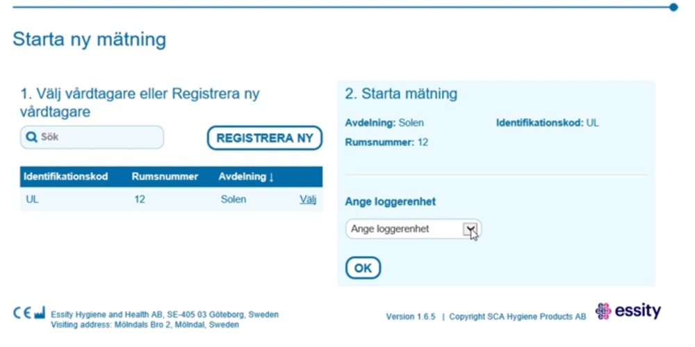 Starta mätning i webbportalen