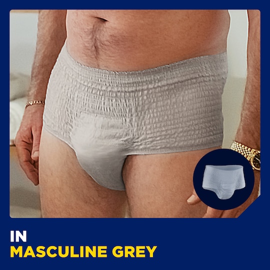 In masculine grey