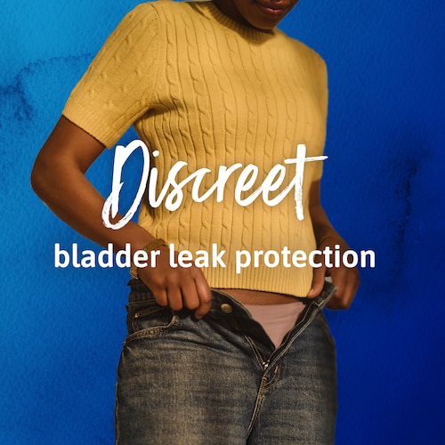 TENA Sensitive Care Pads are Discreet with bladder leak protection