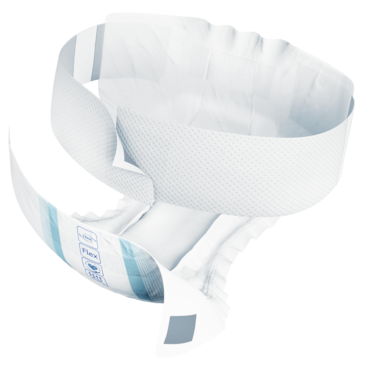 TENA ProSkin Flex Plus - Absorbent incontinence belted brief with Triple Protection for dryness, softness and leakage security.