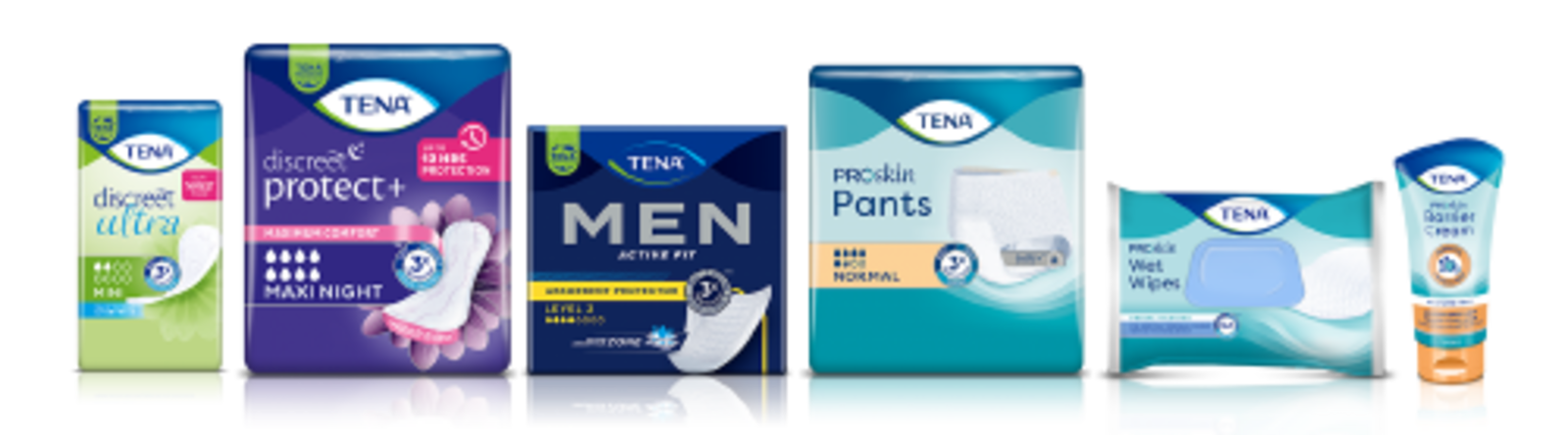 TENA-producten op een rijtje