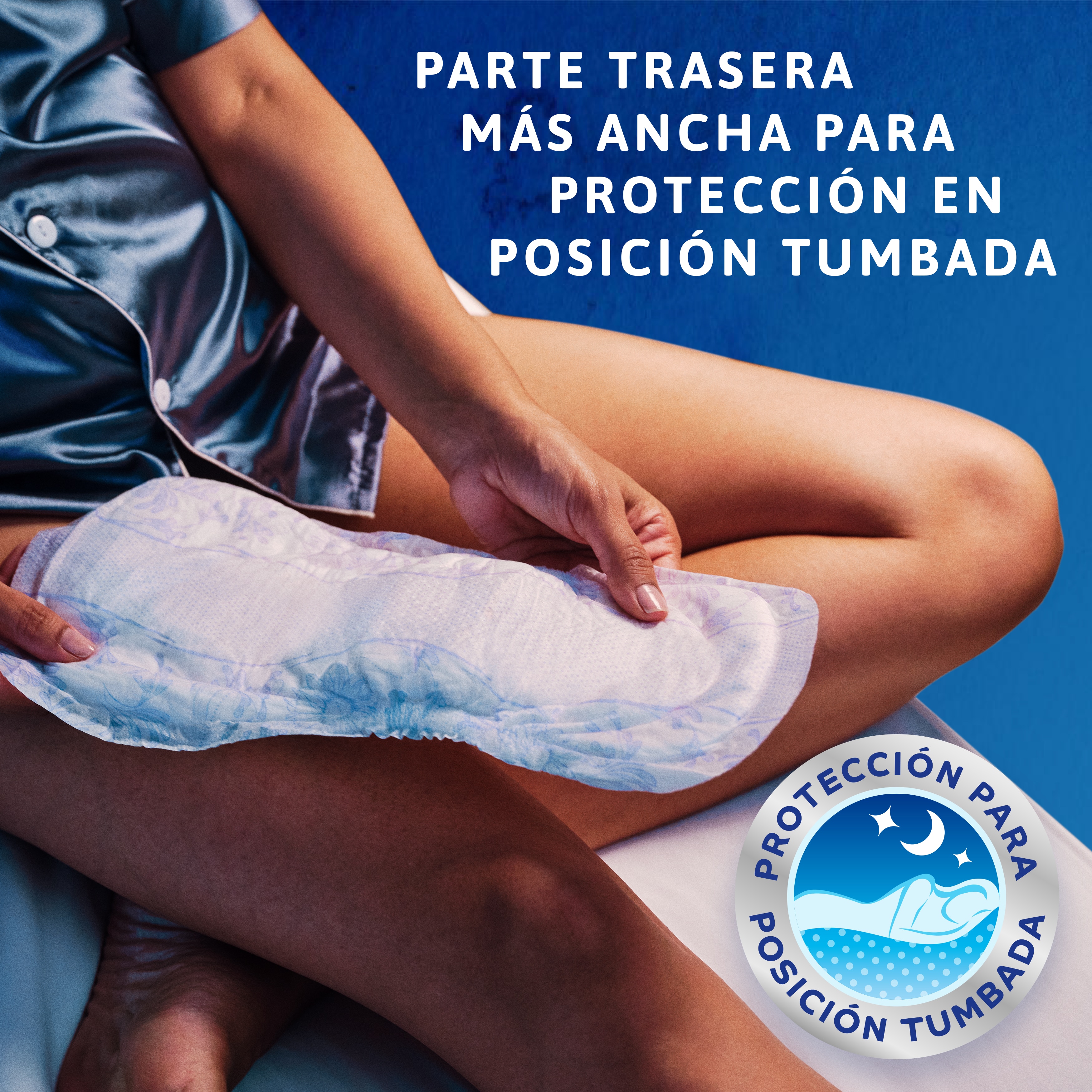 Parte trasera más ancha para protección en posición tumbada