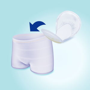 Use TENA ProSkin large incontinence pads with TENA Comfort pants