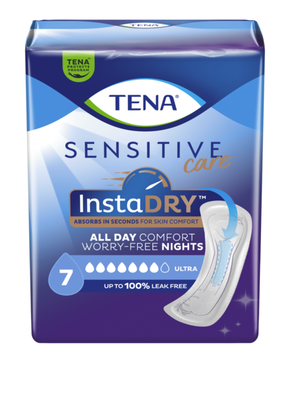 Pack shot of TENA Sensitive Care Ultra pad