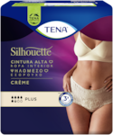 TENA Silhouette: ropa interior femenina para la incontinencia de cintura alta en un elegante tono crema