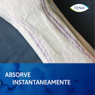 O TENA Discreet Extra absorve instantaneamente