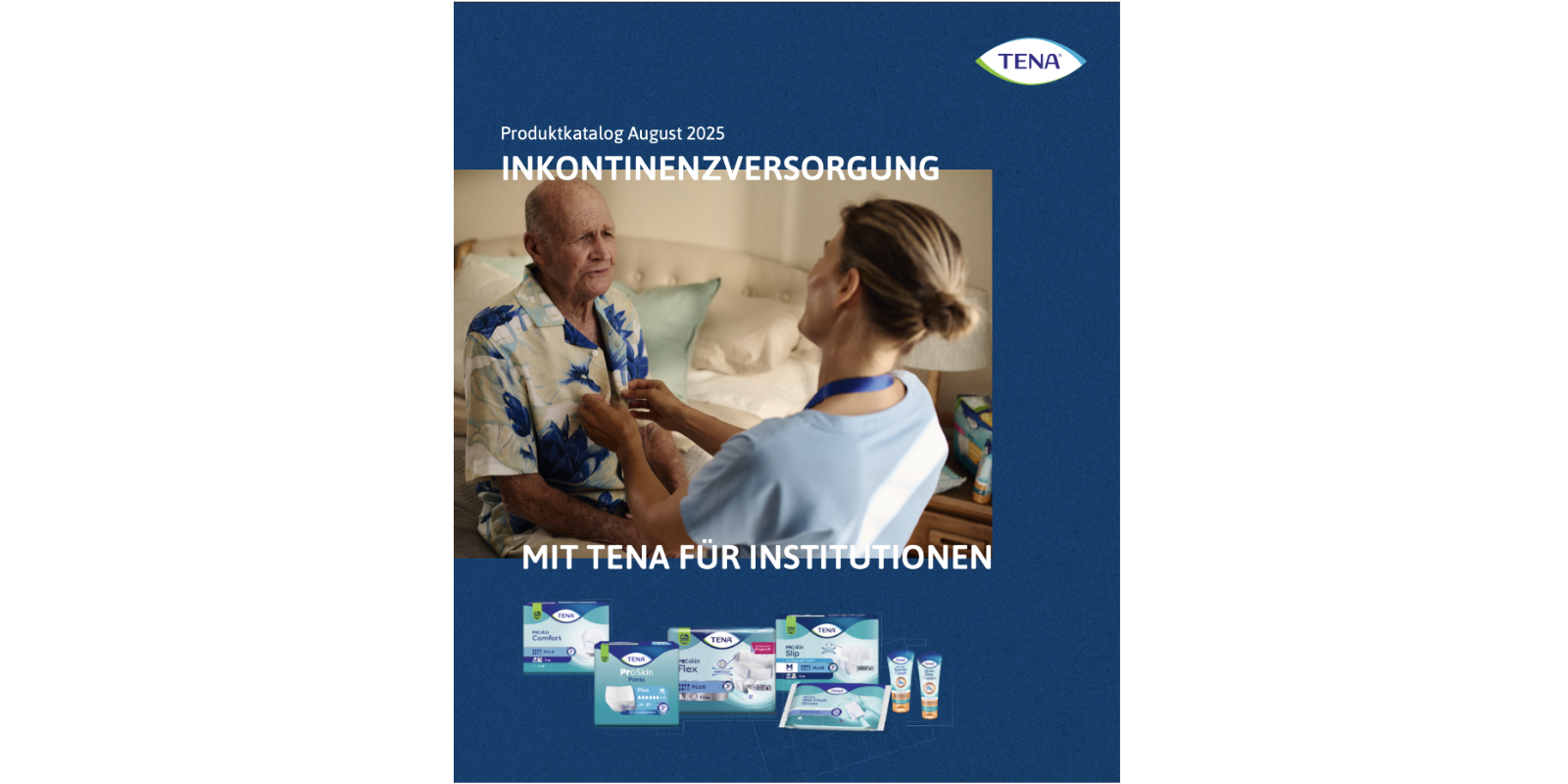 Cover des TENA Produktkatalog