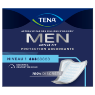 TENA Men Active Fit avec protection absorbante de niveau 1 | Protections pour fuites urinaires