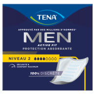 TENA Men Active Fit avec protection absorbante de niveau 2 | Protections pour fuites urinaires