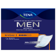 TENA Men Active Fit avec protection absorbante de niveau 3 | Protections pour fuites urinaires