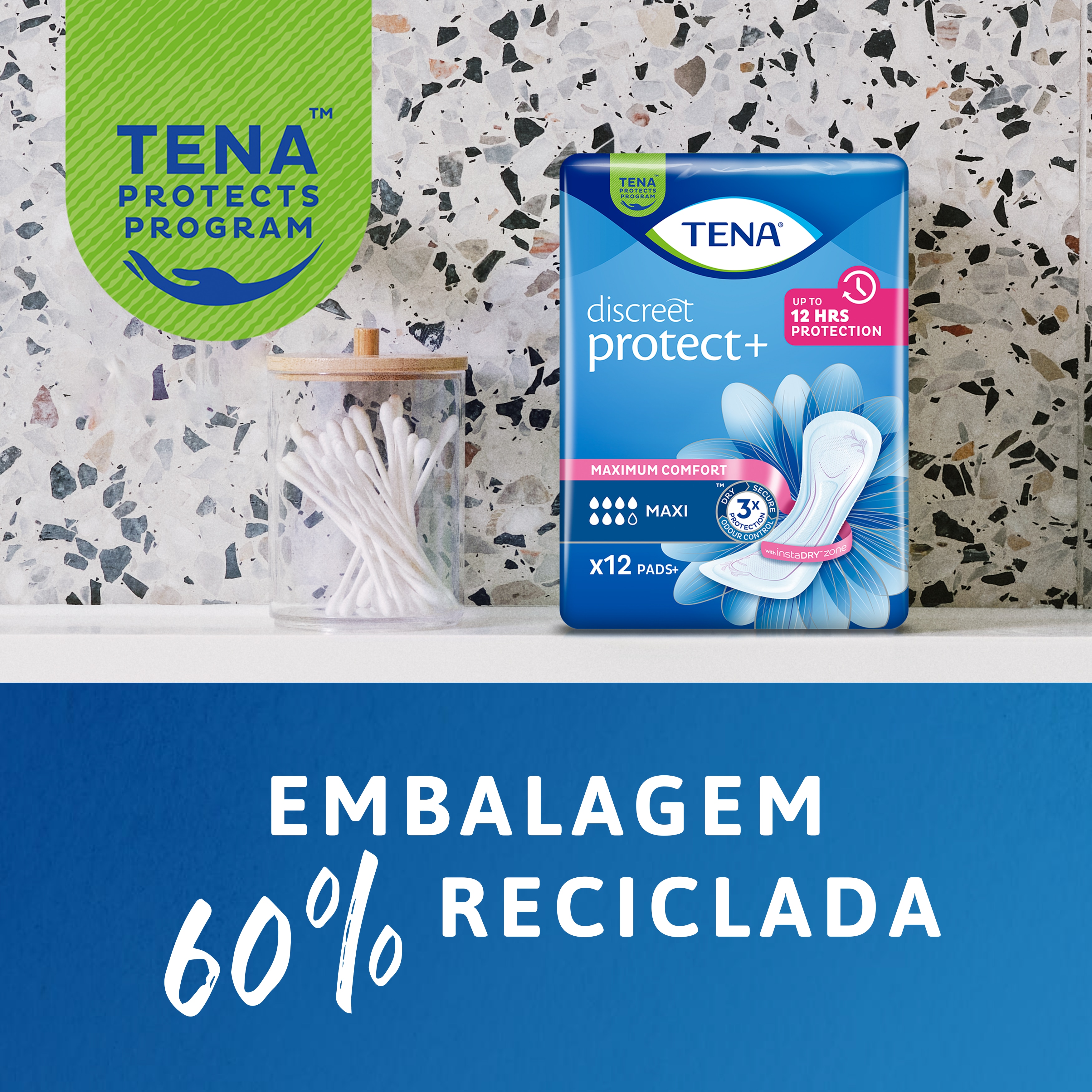 Embalagem 60% reciclada