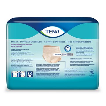 TENA ProSkin Protective Underwear for women back of pack