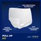 Product illustration of TENA Men Overnight Max underwear with captions "100% breathable technology", "double absorption core" and "soft anti-leakage barriers"