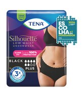 TENA Silhouette Plus Cintura Baixa Preto | Roupa interior para incontinência