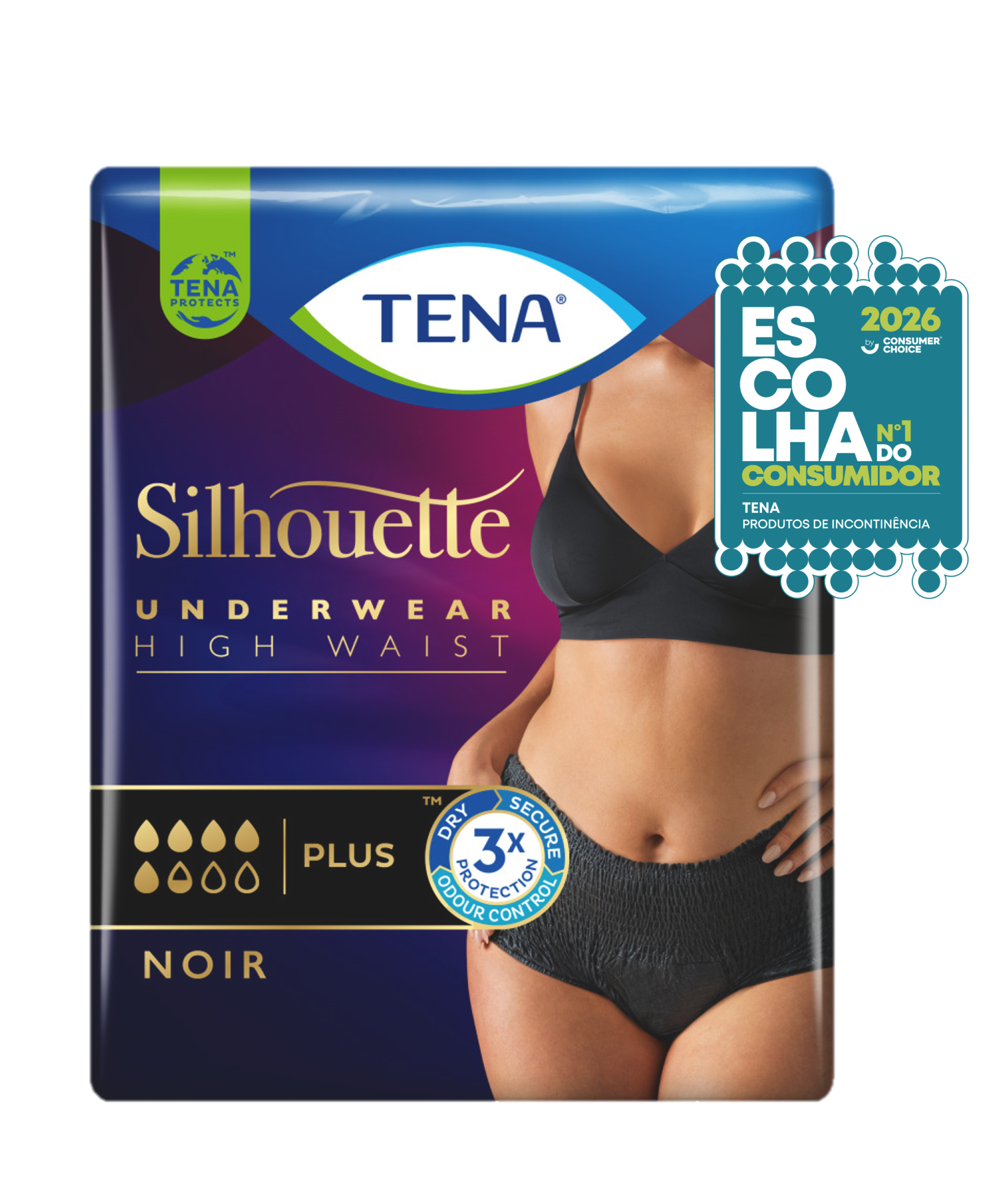 TENA Silhouette Plus Cintura Alta Noir
