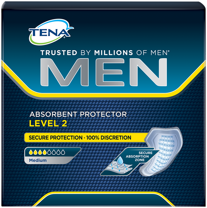 TENA Men Level 3 Absorbent Protector 2 Packs of 16 32 Guards Man