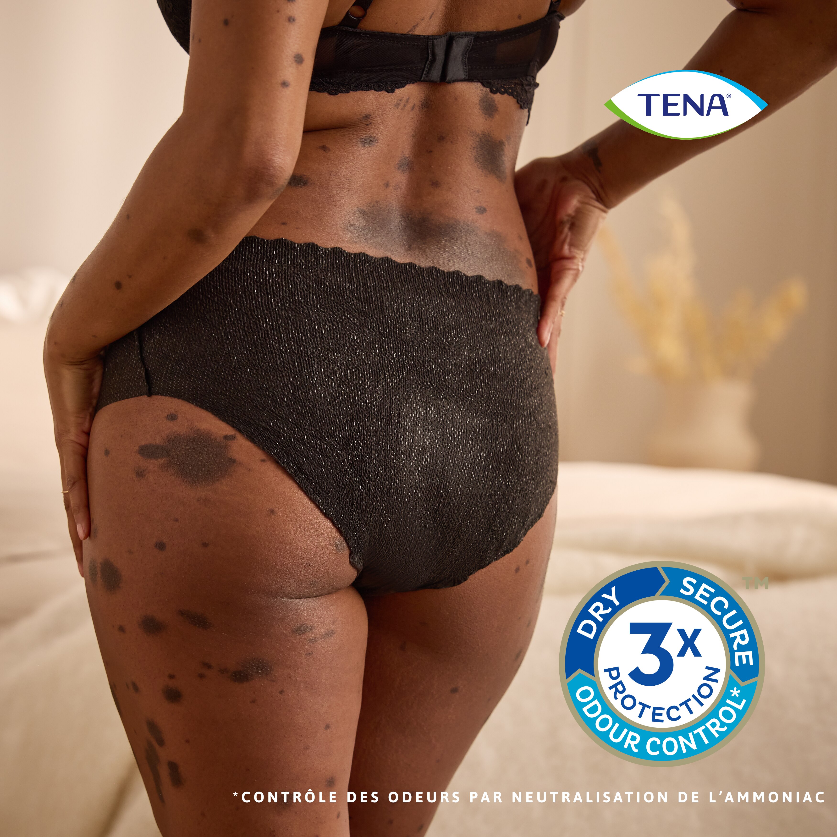 TENA Silhouette Taille basse Noir | Sous-vêtement absorbant