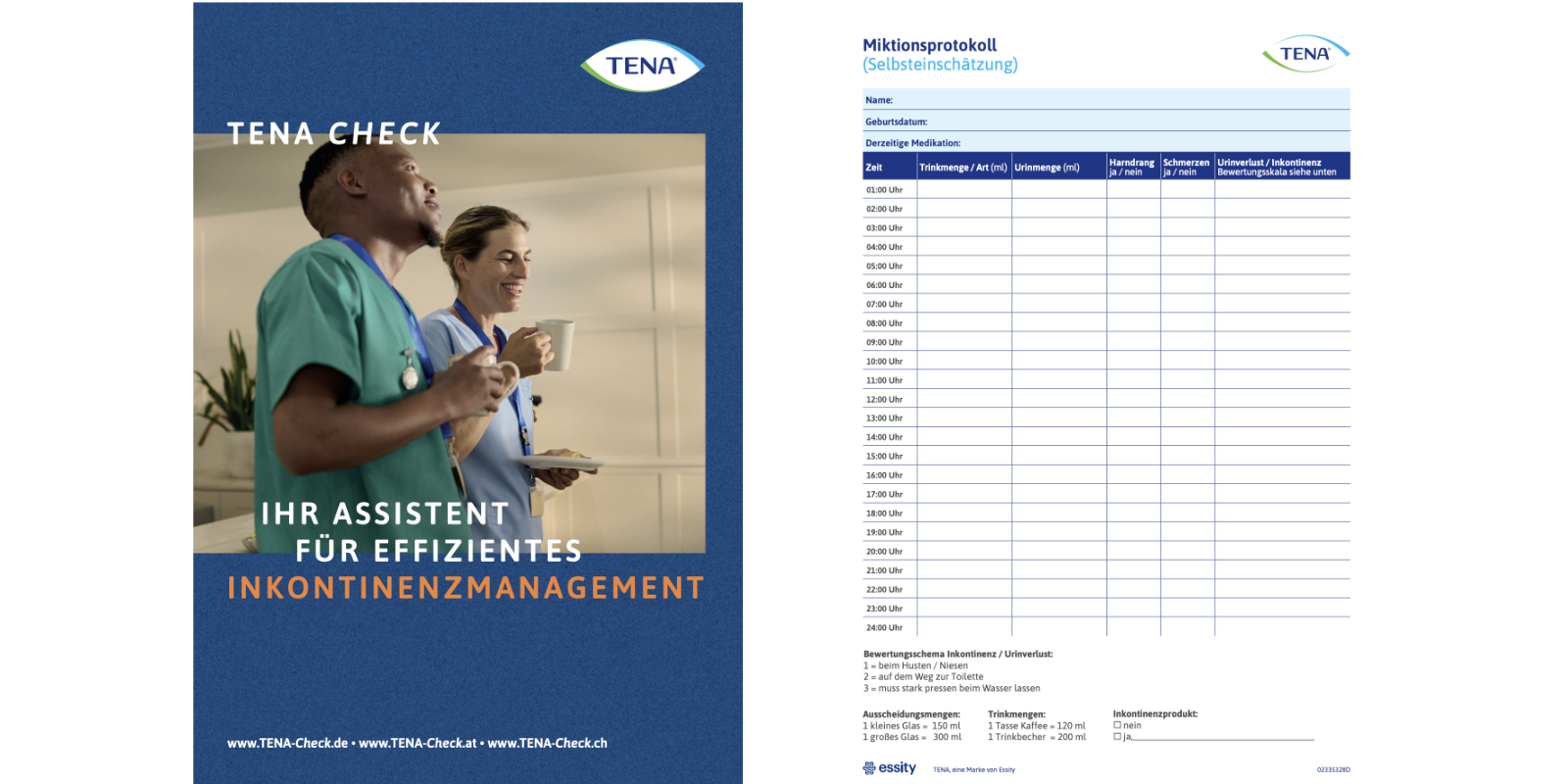 Cover der TENA Check Broschüre