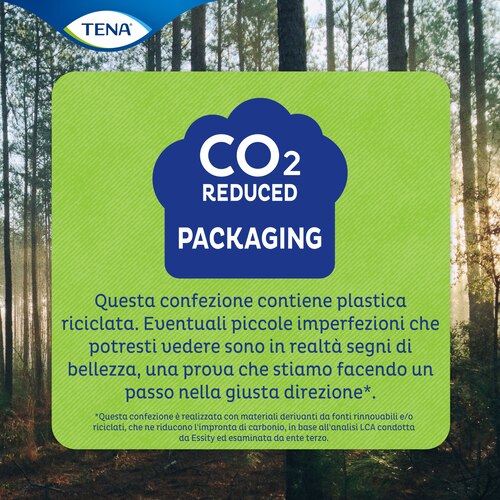 TENA Pants con imballaggio ecosostenibile (ridotte emissioni di CO2): un ulteriore passo avanti nella giusta direzione