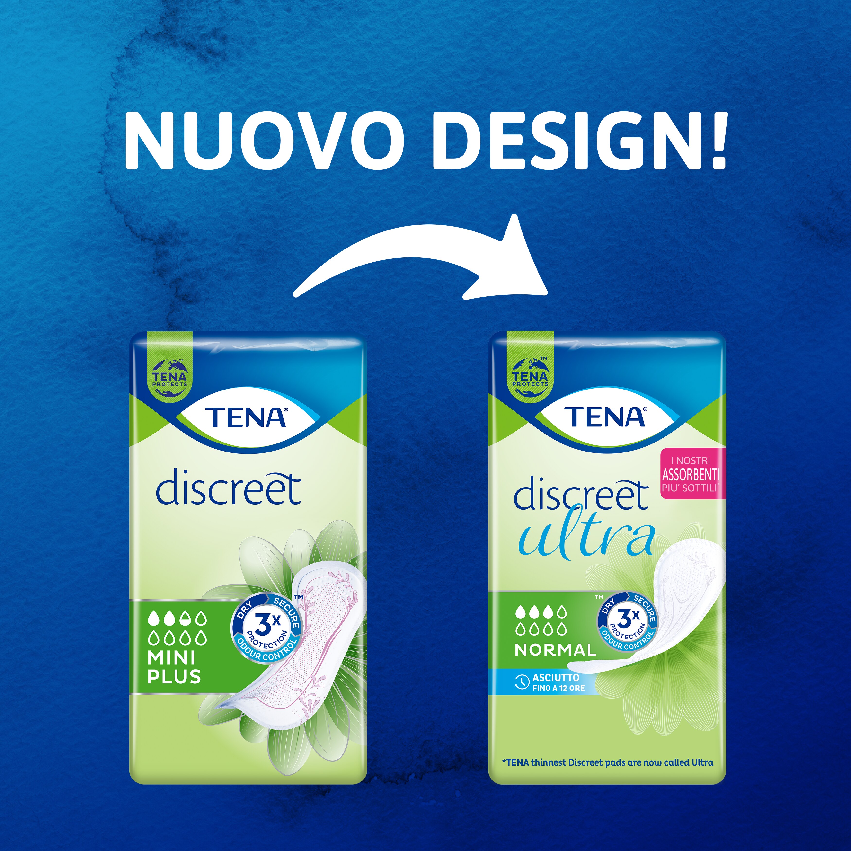 Nuovo design! TENA Discreet Ultra Normal